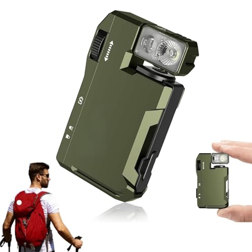 G5 EDC Taschenlampe 400 Lumens, G5 Aufladbar EDC Flashlight, Tragbar Flache Mini Taschenlampe mit 3 Modi, IP68 Wasserdicht Magnetische LED Taschenlampen für Notfall und Tägliche Verwendung (Grün) von FUFRE