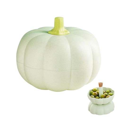 Halloween Snackteller Kürbis mit Fächern, Doppellagig Candy Bowl Herbstdeko Kürbis, Kürbiss Snackschale Geteilte, Niedlich Kürbiss Snackbox Schüssel mit Deckel für Snack Obst Thanksgiving Party (B) Halloween Snackteller Kürbis mit Fächern, Doppellagig Candy Bowl Herbstdeko Kürbis, Kürbiss Snackschale Geteilte, Niedlich Kürbiss Snackbox Schüssel mit Deckel für Snack Obst Thanksgiving Party (B) von FUFRE