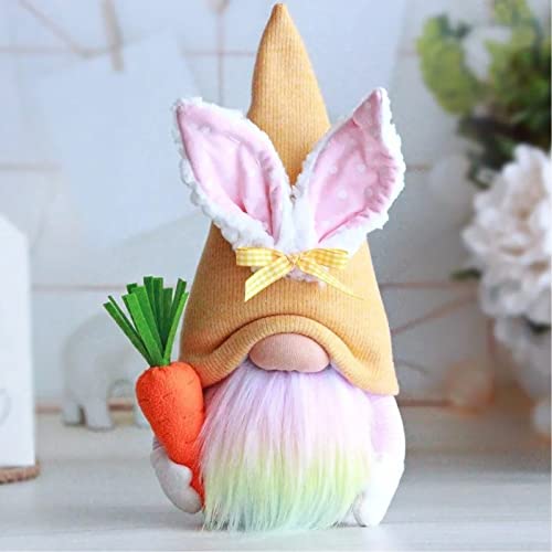 Ostern Deko Frühling Wichtel Blumen Dekoration Ostern Hasen Ohren Puppen Dolls Plüsch Tomte Gnom Zwerge Puppen Ostern Wichtel Tischdekoration Kinder Ostern Festliche Osterdekoration Geschenk (2) von FUFRE