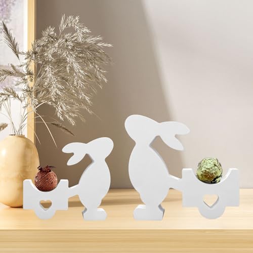 Silikonformen Gießformen Ostern, 3D Kaninchen Gießformen Silikon Ostern, Silikon Gießform Ostern, Frühling Ostern Hase Gießform Silikonform für DIY Sojawachs Kerzen Seife Gips Handwerk (2PCS) von FUFRE