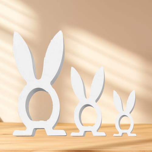 Silikonformen Gießformen Ostern Kaninchen Gießformen Silikon Ostern, Hase Silikon Gießform Ostern, Frühling Ostern Hase Gießform Silikonform für DIY Sojawachs Kerzen Seife Gips Osterdeko (3PCS) von FUFRE