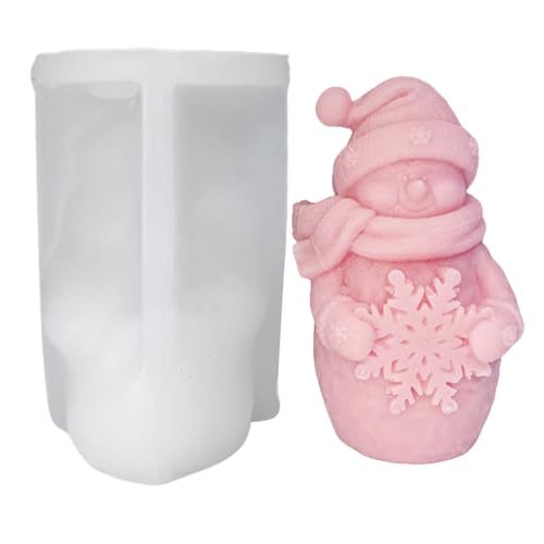 Silikonformen Gießformen Weihnachten, Silikonform 3D Weihnachtsmann, Weihnachtsdeko Gießformen Silikon, Gipsformen Kerzenformen Zum Gießen Weihnachtsbaum für Kerzen Gips DIY Handwerk Geschenk (A) von FUFRE