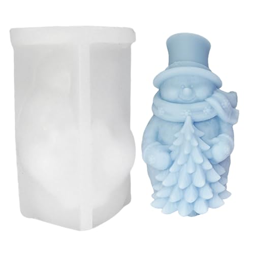 Silikonformen Gießformen Weihnachten, Silikonform 3D Weihnachtsmann, Weihnachtsdeko Gießformen Silikon, Gipsformen Kerzenformen Zum Gießen Weihnachtsbaum für Kerzen Gips DIY Handwerk Geschenk (B) von FUFRE