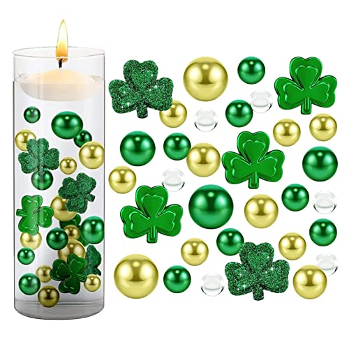 Wasserperlen Durchsichtig St. Patricks Day Deko Wasserperlen für Pflanzen in Vase, Gelperlen Aquaperlen Wasserperlen Waterbeads Wasserperlen Vase Füller für St. Patricks Day Party Tischdeko von FUFRE