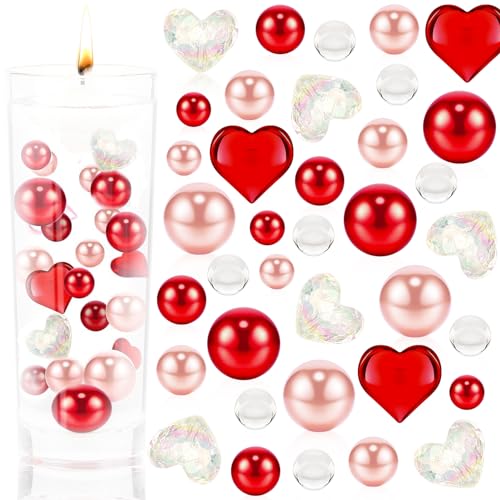 Wasserperlen Durchsichtig Valentinstag Deko Wasserperlen für Pflanzen in Vase, Valentinstag Vase Füller Gelkugeln Transparent Wasserperlen für Hochzeit Valentinstag Deko (D) von FUFRE