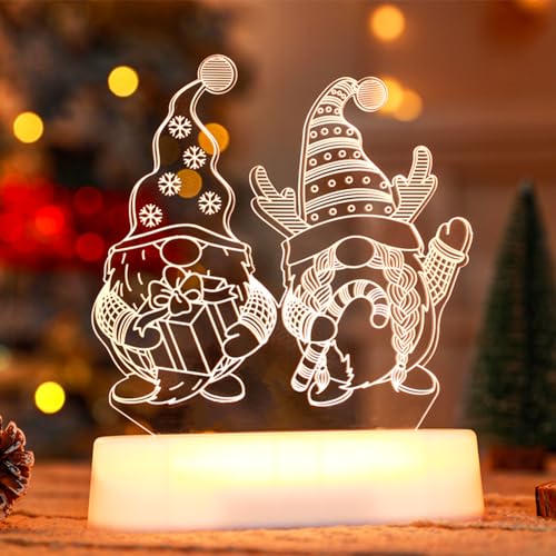 Weihnachtsdeko Innen LED Weihnachtsbeleuchtung Acryl Beleuchtete Nachtlicht Weihnachtsstern Beleuchtung Fensterbeleuchtung LED Weihnachtsschmuck Weihnachten Dekoration Ornamente (Weihnachtswichtel) von FUFRE