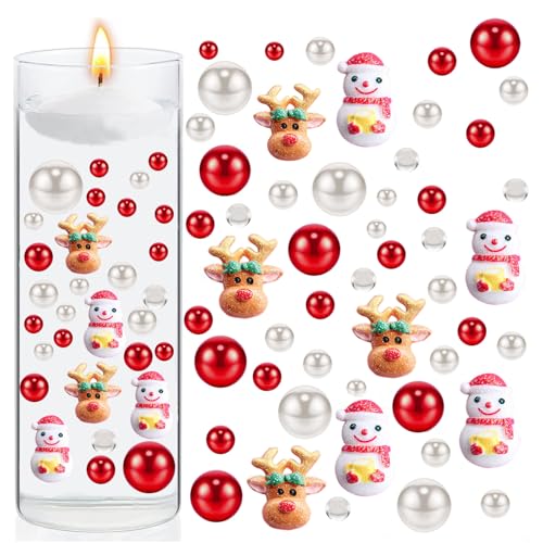 Weihnachtsdeko Wasserperlen Set, Wasserperlen für Pflanzen in Vase, Wasserperlen Ungiftig, Weihnachten Deko Wasserperlen Durchsichtig Dekoartikel Wasserperlen für Weinachtsdekorationen (6065 Stück) von FUFRE