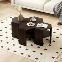Couchtisch Modularer Beistelltisch, Dunkelbraun, MDF, 42.6×36.8×40 cm von FUFU&GAGA
