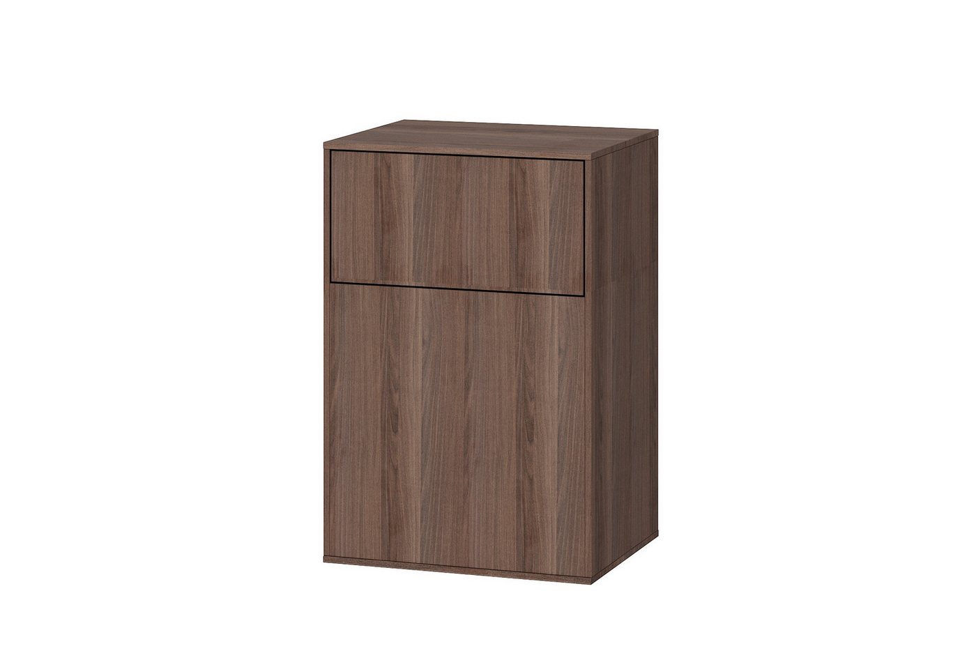 FUFU&GAGA Aufbewahrungsbox Modulares Aufbewahrung mit Klapptür, Dunkelwalnuss, MDF, 50×40×76 cm (2 St) von FUFU&GAGA