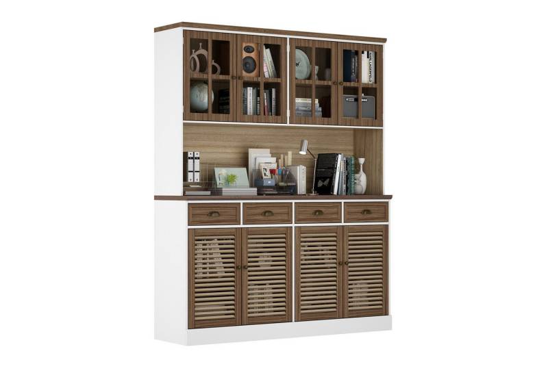 FUFU&GAGA Buffet Küchenschrank mit 4 Türen und 4 Schubladen B 160cm,H 190 cm von FUFU&GAGA