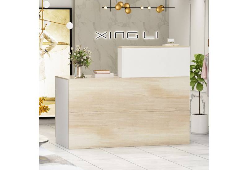 FUFU&GAGA Empfangstheke mit Abnehmbarer Ablage, Empfangstresen mit Schubladen FUFU&GAGA Empfangstheke mit Abnehmbarer Ablage, Empfangstresen mit Schubladen von FUFU&GAGA