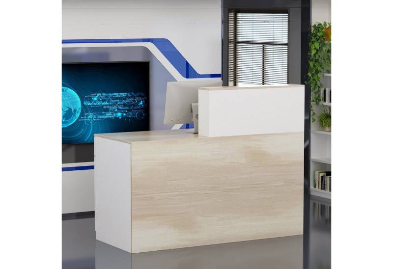 FUFU&GAGA Empfangstheke mit offenen 4 Fächern und 1 Schubladen von FUFU&GAGA