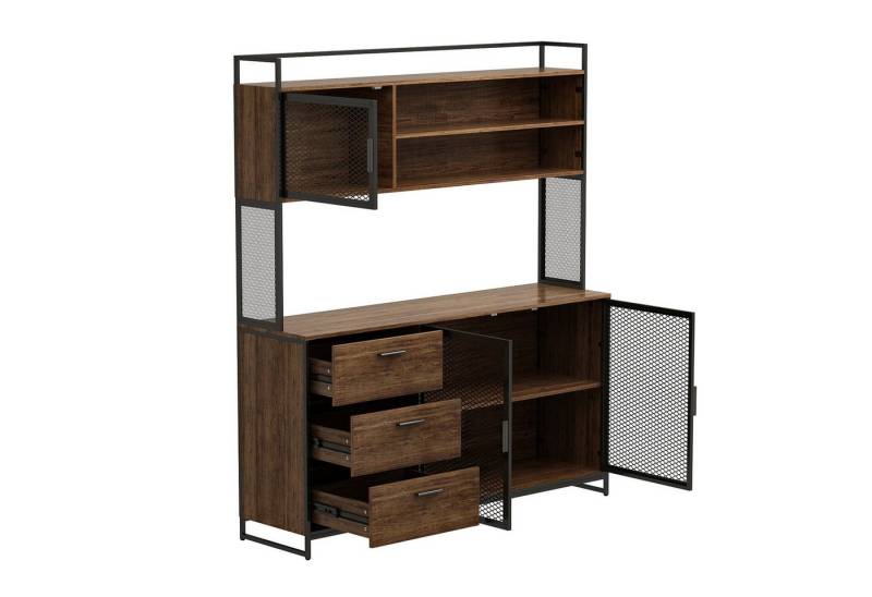 FUFU&GAGA Küchenbuffet Buffetschrank mit Arbeitsplatte und 3 Schubladen von FUFU&GAGA