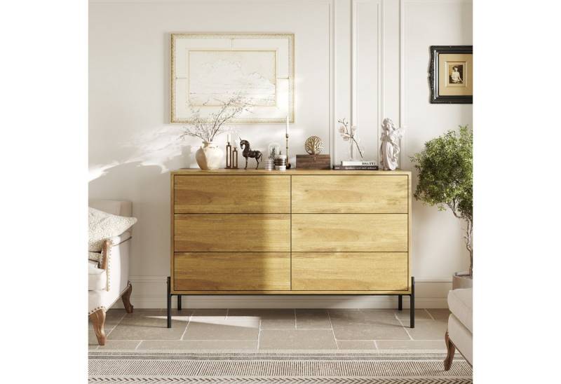 FUFU&GAGA Sideboard mit 6 Schubladen, Massivholz von FUFU&GAGA