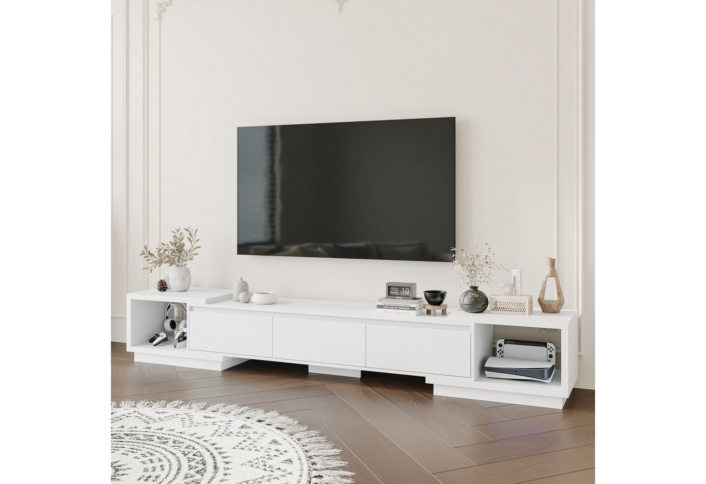 FUFU&GAGA TV-Schrank Ausziehbarer TV-Schrank, MDF mit Holzmaserung, 166–270×40×39cm FUFU&GAGA TV-Schrank Ausziehbarer TV-Schrank, MDF mit Holzmaserung, 166–270×40×39cm von FUFU&GAGA