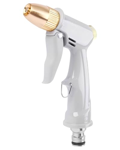 FUGLUS 1pcs Garten Handbrause 100% Metall Hochdruck Garten Spritzpistolen Hochwertig Verstellbarer Wasserdurchfluss Und Robust Mit Verschiedene Strahlarten für Garten Bewässerung von FUGLUS