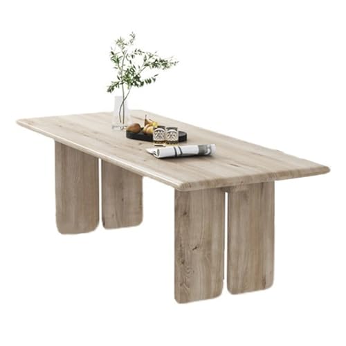 FUHAI-666 PC-Schreibtisch Moderner minimalistischer rechteckiger Schreibtischarbeitsplatz, nordischer Esstisch aus Massivholz, Langer Konferenztisch(L) von FUHAI-666