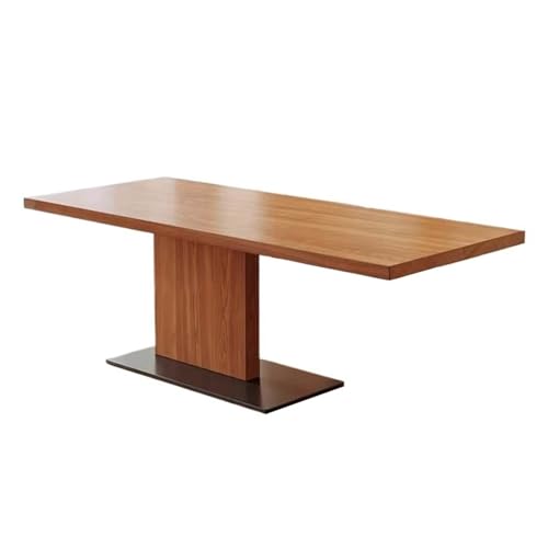 FUHAI-666 PC-Schreibtisch Moderner rechteckiger Esstisch aus Massivholz, Schreibtisch, PC-/Laptop-Arbeitsplatz Kiefernholz mit Stabiler Basis(XXL) von FUHAI-666
