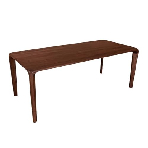 FUHAI-666 PC-Schreibtisch Moderner rechteckiger Esstisch aus Massivholz, Schreibtisch-Arbeitsplatz im minimalistischen Stil schwarzem Walnussholz(XL) von FUHAI-666