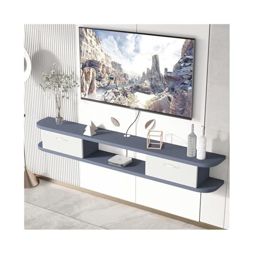 FUHAI-666 TV-Schrank Schwebender TV-Ständer, 71-Zoll-Medienkonsole zur Wandmontage mit Stauraum for Schlafzimmer, Wohnzimmer Fernsehständer(Grigio,Mittel) von FUHAI-666