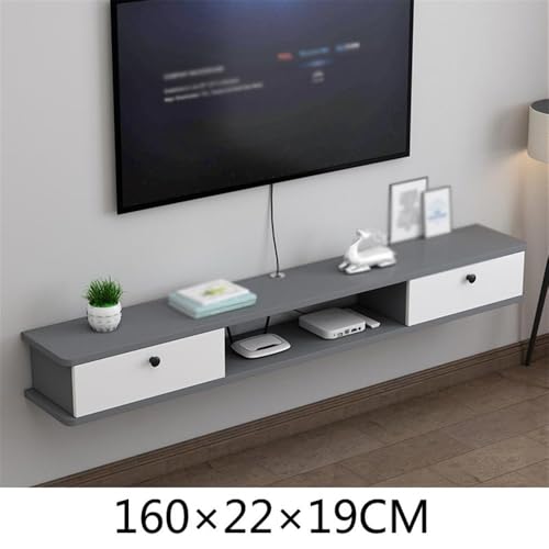 FUHAI-666 TV-Schrank Schwebender TV-Ständer mit Türen, 63'' schwebendes TV-Regal, schwebendes Entertainment-Center for das Wohnzimmer Fernsehständer von FUHAI-666