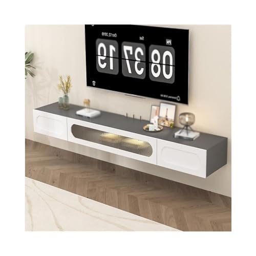 FUHAI-666 TV-Schrank Schwebendes TV-Gerät, 180 cm, schwebender Unterschrank-TV-Ständer, Unterhaltungsregal mit Türen for das Wohnzimmer Fernsehständer(Groß) von FUHAI-666