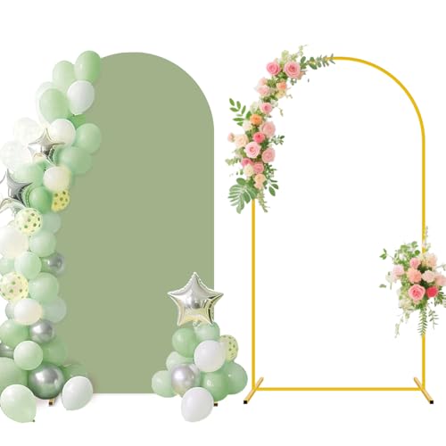 FUHSY Hellgrün Bogen Backdrop Stand mit Cover Set 2.2M Doppelseite Hochzeit Bogen Abdeckung Backdrop Abdeckung Backdrop Abdeckung für Hochzeit Party Dekor FUHSY Hellgrün Bogen Backdrop Stand mit Cover Set 2.2M Doppelseite Hochzeit Bogen Abdeckung Backdrop Abdeckung Backdrop Abdeckung für Hochzeit Party Dekor von FUHSY