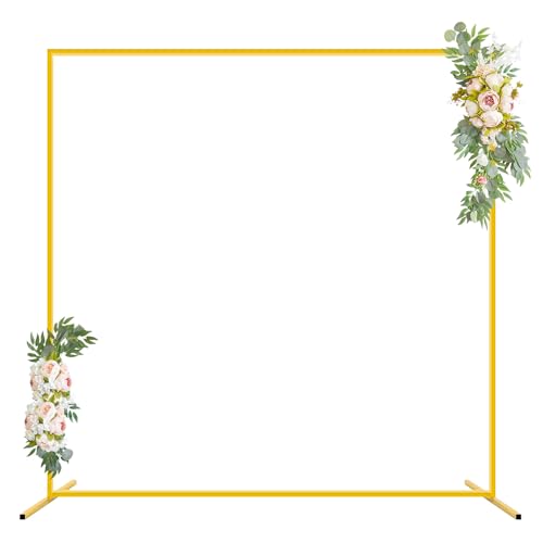 FUHSY Hochzeitsbogenstand Gold 2 m quadratisch Metallbogen Hintergrund Ballon Bogen Stand Hochzeitsbögen für Zeremonie Party Hintergrund Ständer Ständer für Geburtstagsjubiläum Gartendekorationen FUHSY Hochzeitsbogenstand Gold 2 m quadratisch Metallbogen Hintergrund Ballon Bogen Stand Hochzeitsbögen für Zeremonie Party Hintergrund Ständer Ständer für Geburtstagsjubiläum Gartendekorationen von FUHSY