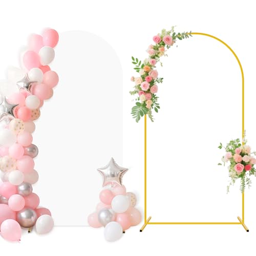 FUHSY Weiß Bogen Backdrop Stand mit Cover Set 2.2M Doppelseite Hochzeit Bogen Abdeckung Backdrop Abdeckung Backdrop Abdeckung für Hochzeit Party Dekor FUHSY Weiß Bogen Backdrop Stand mit Cover Set 2.2M Doppelseite Hochzeit Bogen Abdeckung Backdrop Abdeckung Backdrop Abdeckung für Hochzeit Party Dekor von FUHSY