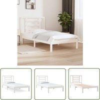 Fuhuida Trading - The Living Store Massivholzbett ohne Matratze Weiß 90x200 cm Kiefernholz - Holzbett - Kiefernholzbett - Weißes Bett - Doppelbett Fuhuida Trading - The Living Store Massivholzbett ohne Matratze Weiß 90x200 cm Kiefernholz - Holzbett - Kiefernholzbett - Weißes Bett - Doppelbett von FUHUIDA TRADING