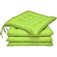 Lea Gartenstuhlkissen - 4er-Set - Bequemes und dickes Outdoor-Kissen - Ideal für den Innen- und Außenbereich - 40 x 40 x 5 cm - ,,Apfelgrün von FUHUIDA TRADING