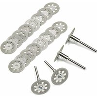 Fuhuida Trading - Tigrezy Diamant-Trennscheibe, 20 Stück 22 mm Diamant-Mini-Trennscheiben mit 4 Dornschäften für Rotationsscheiben von FUHUIDA TRADING