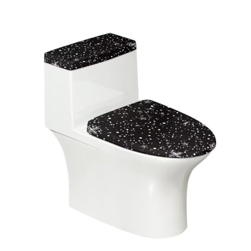 FUIALDOLG Weihnachts-Schneeflocken-Toiletten-Mülleimer mit Deckel, Badezimmer-WC-Deckelschutz-Set, WC-Tankdeckel, Staubschutz, Standardgröße, Toilettendeckel für Badezimmer, Maschinenwäsche FUIALDOLG Weihnachts-Schneeflocken-Toiletten-Mülleimer mit Deckel, Badezimmer-WC-Deckelschutz-Set, WC-Tankdeckel, Staubschutz, Standardgröße, Toilettendeckel für Badezimmer, Maschinenwäsche von FUIALDOLG