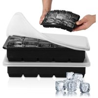 Eiswürfelform, 2er Set Eiswürfelformen mit Babydeckel, Silikon Eiswürfelschalen, 15-Fach Eiswürfelform zum Kühlen von Getränken, Babynahrung, Eiswürfelform, 2er Set Eiswürfelformen mit Babydeckel, Silikon Eiswürfelschalen, 15-Fach Eiswürfelform zum Kühlen von Getränken, Babynahrung, von FUIENKO