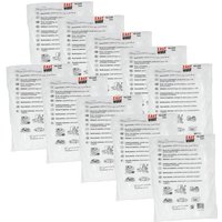 Fuienko - 10er Pack Maler Abdeckplane Abdeckfolie je 4x5m transparent 10 Stk. von FUIENKO