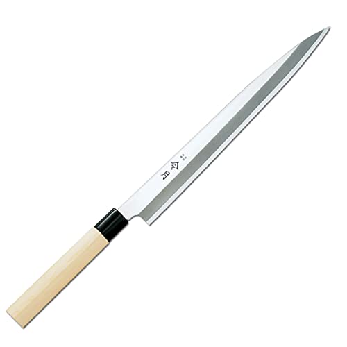 FUJICUTLERYCORPORATION Japanisches Yanagiba Reigetsu Sashimi Sushi Messer Japanische Fischkochmesser Filetiermesser Küchenmesser aus Edelstahl Molybdän Vanadium (30 cm) von FUJICUTLERYCORPORATION