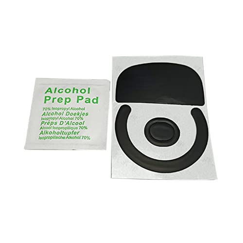FUKAJOMFEN Mouse-Skates-Pad, 1 Stück, schwarz, abgerundete D-S-Mausfüße, Aufkleber für superleichte Maus von FUKAJOMFEN