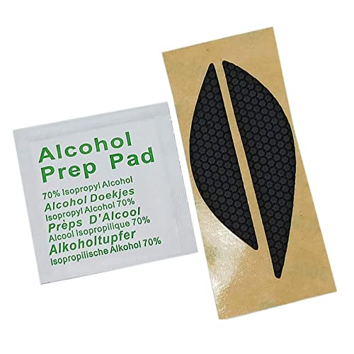 FUKAJOMFEN Rutschfeste Gummis für Maus mit raffinierten Seitengriffen für Deathadder 2013 / Chrom-Maushaut schweißresistente Pads ohne Maus von FUKAJOMFEN
