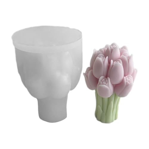 FUKAJOMFEN Silikonform für Blumen, Kerzen, Tulpen, Blumensträuße, Figuren, geeignet für Bastler von FUKAJOMFEN
