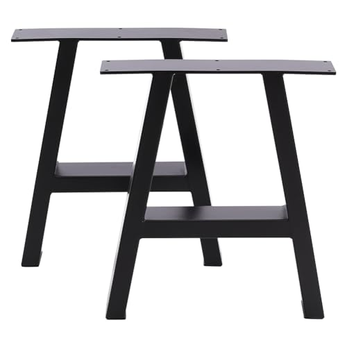 FUKEA 2 Stück Tischbeine Metall A Form Tischfüße Schwarz Tischgestell DIY Möbelfüße für Schreibtisch Couchtisch Esstisch B70 x H72 cm von FUKEA