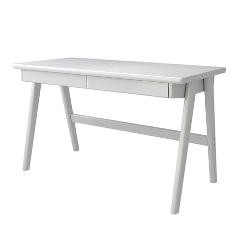 FUKEFUZ Großer Gaming-Schreibtisch Aus Massivholz Mit Stuhl, Eck-Bürotisch In L-Form Mit Schubladen, Mehrere Farboptionen, Computertisch, Perfekt Fürs Schlafzimmer(White,NO Chair_31.5IN) von FUKEFUZ