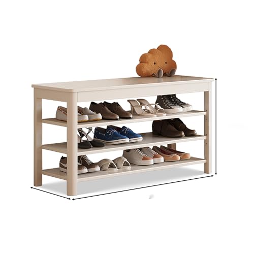 FUKEFUZ Schuhregalschrank Für Den Eingangsbereich, Regale Aus Massivholz, Höhenverstellbar, Ottomane Mit Stauraum, Erhältlich In 3 Farben Und 4 Größen, Bequeme Sitzgelegenheit(White,3RD Floor_47.2IN) FUKEFUZ Schuhregalschrank Für Den Eingangsbereich, Regale Aus Massivholz, Höhenverstellbar, Ottomane Mit Stauraum, Erhältlich In 3 Farben Und 4 Größen, Bequeme Sitzgelegenheit(White,3RD Floor_47.2IN) von FUKEFUZ