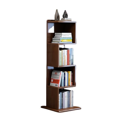 FUKEFUZ Schwarze Eckregale, Holz Bücherregal In Mehreren Farben, Vielseitige Lagerung-Vitrine, Bücherschrank Mit Dickem Regal Und Schallwanddesign Für Home Office(Walnut,48.0in FUKEFUZ Schwarze Eckregale, Holz Bücherregal In Mehreren Farben, Vielseitige Lagerung-Vitrine, Bücherschrank Mit Dickem Regal Und Schallwanddesign Für Home Office(Walnut,48.0in von FUKEFUZ