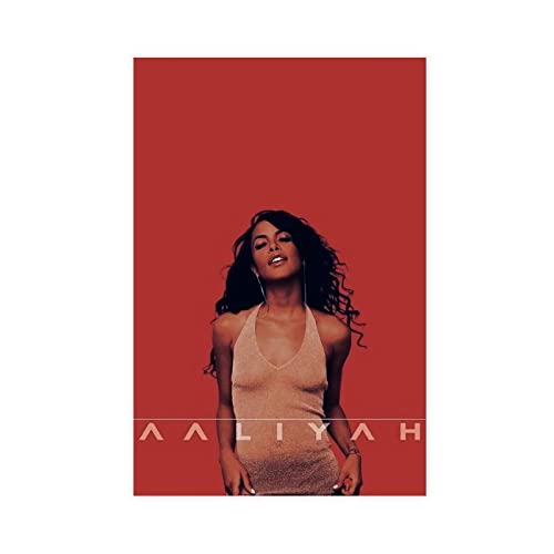 Aaliyah Selbsttitelalbum Poster Cover Leinwand Poster Wandkunst Dekor Druck Bild Gemälde für Wohnzimmer Schlafzimmer Dekoration Rahmen Stil 30 x 45 cm von FUKITT