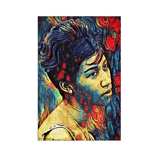 Aretha Franklin Postercover Leinwand Poster Wandkunst Dekor Druck Bild Gemälde für Wohnzimmer Schlafzimmer Dekoration Rahmen Stil 40 x 60 cm von FUKITT