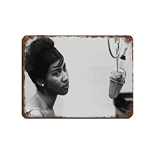 FUKITT Aretha Franklin Poster Musikcover (1) Blechschild Vintage Metall Pub Club Cafe Bar Home Wandkunst Dekoration Poster Retro 30 x 40 cm von FUKITT