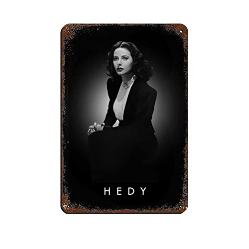 FUKITT Hedy Lamarr Poster (1) Blechschild Vintage Metall Pub Club Cafe Bar Home Wandkunst Dekoration Poster Retro 20 x 30 cm von FUKITT