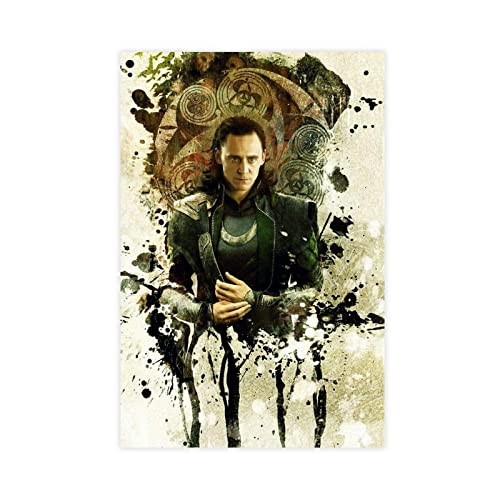 FUKITT Loki Laufeyson Filmposter, Leinwand, Poster, Schlafzimmer, Dekoration, Sport, Landschaft, Büro, Raumdekoration, Geschenk, Rahmen-Stil, 30 x 45 cm von FUKITT