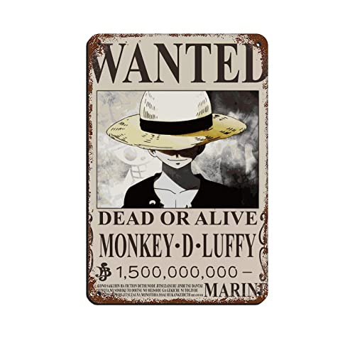 FUKITT One Piece Wanted One Piece Poster Blechschild Vintage Metall Pub Club Cafe Bar Home Wandkunst Dekoration Poster Retro 20 x 30 cm FUKITT One Piece Wanted One Piece Poster Blechschild Vintage Metall Pub Club Cafe Bar Home Wandkunst Dekoration Poster Retro 20 x 30 cm von FUKITT