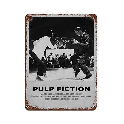 FUKITT Pulp Fiction Dance Affiche de Film Poster Blechschild Vintage Metall Pub Club Cafe Bar Home Wandkunst Dekoration Poster Retro 30 x 40 cm von FUKITT